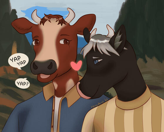 Bust with Painted Background and Painted Shadows